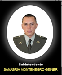 Fotograf&iacute;a del Se&ntilde;or Si. Sanabria Montenegro Geiner quien falleci&oacute; en cumplimiento de su deber.