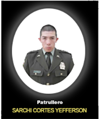 Fotograf&iacute;a del Se&ntilde;or Pt. Sarchi Cort&eacute;s Yefferson quien falleci&oacute; en cumplimiento de su deber.