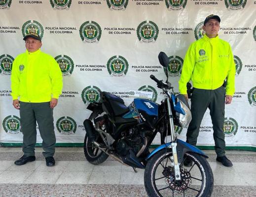 Policía logra recuperar una motocicleta en la comuna 6 de Neiva