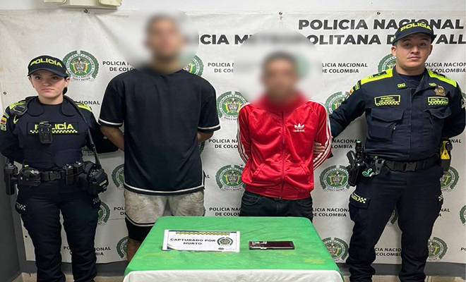 Barrio Florida Nueva, capturamos dos hombres de 22 y 28