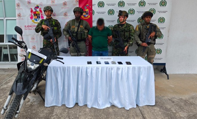 Capturado, con celulares y motocicleta, en custodia de la Polic&iacute;a Nacional