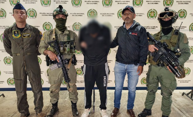 Alias “Juan Benavídez” capturado y en custodia de la Policia Nacional de Colombia