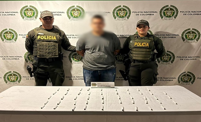 Captura en flagrancia por tráfico de estupefacientes en el barrio Alpes.