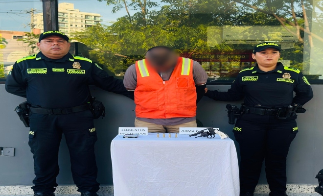 Capturado por el delito de porte ilegal de armas de fuego