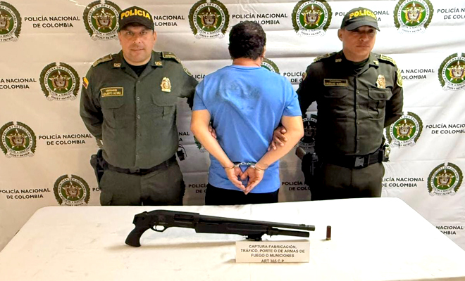 Capturado en Villavicencio por porte ilegal de arma de fuego