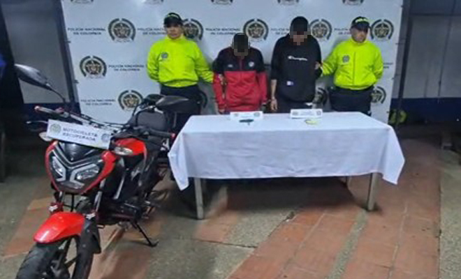 Capturados por hurto de motocicletas