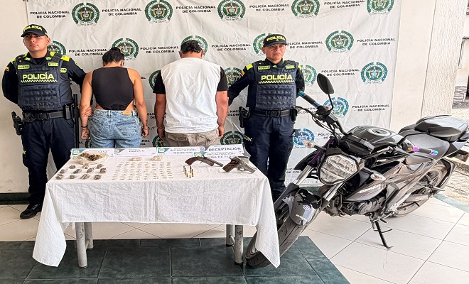 Capturadas tres personas e incautadas armas y estupefacientes durante operativos en Chinchiná