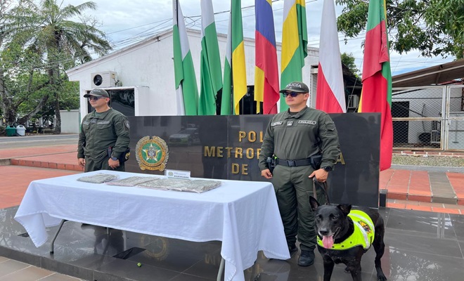 Nuestro canino Orión logra el hallazgo de 1.900 gramos de marihuana.