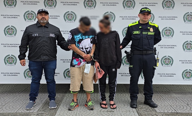 un policía, una persona del CTI y dos capturados 
