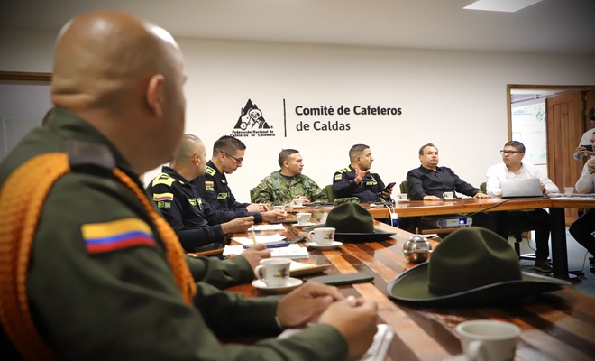 Policía y miembros del comité de cafeteros se reúnen para las elecciones cafeteras 2026