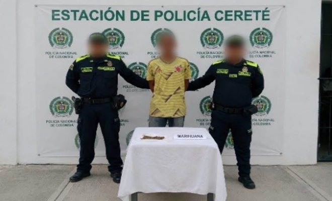 Dos polic&iacute;as y un ciudadano capturado por el delito de tr&aacute;fico, fabricaci&oacute;n o porte de estupefacientes.