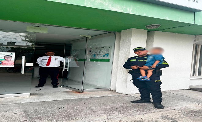 rescatado menor de 3 años  por policía