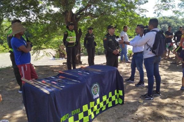 Balance del 2022 frente a la incautación de armas cortopunzante y armas traumáticas