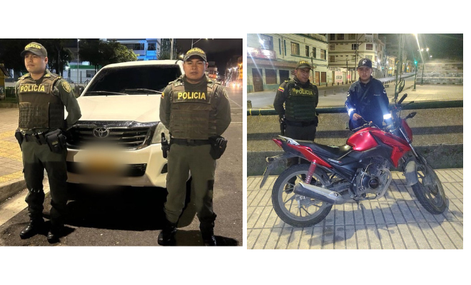 Camioneta hurtada en buesaco, y motocicleta hurtada en santiago