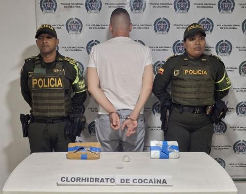 capturado con clorhidrato de cocaína