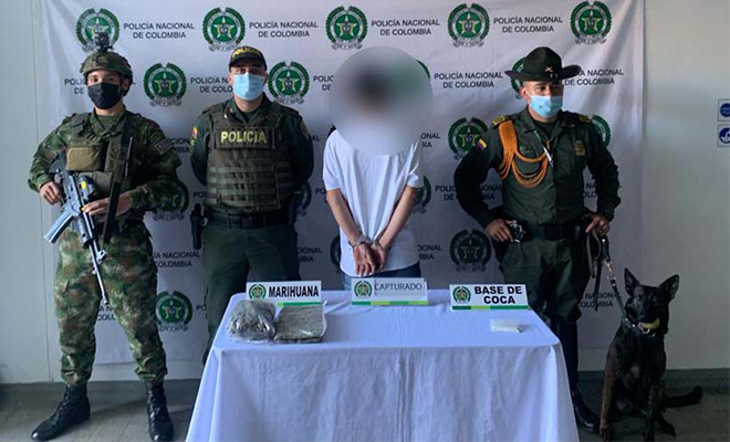 Capturado con sustancias estupefacientes en Itagüí