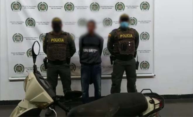 capturado por hurto a motocicleta