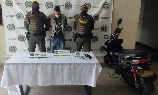 capturado por porte ilegal de armas en itagui