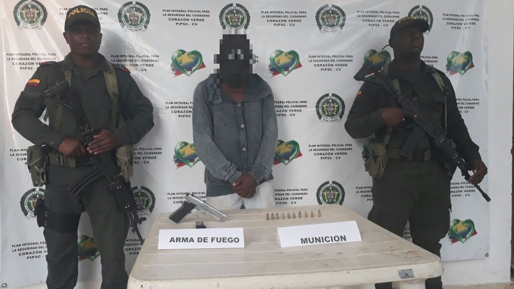 Capturado por porte ilegal de armas de fuego