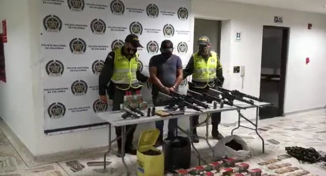 Capturado por el delito de tráfico de armas y municiones