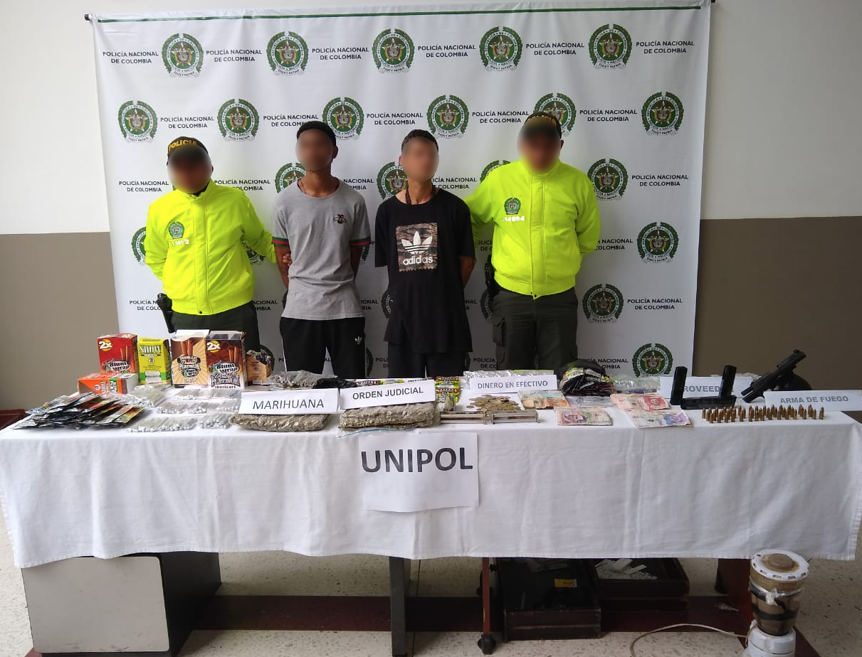 Dos capturados del grupo delincuencial Niquia Camacol