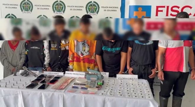 siete hombres capturados e incautaci&oacute;n de estupefaciente 