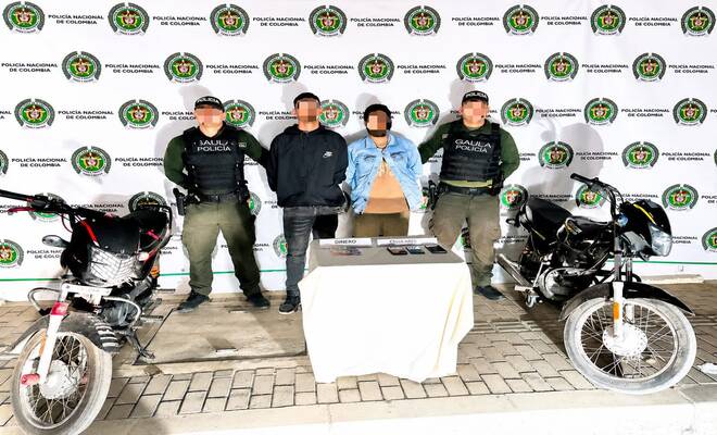 Dos capturados por el delito de extorsión en Santa Marta