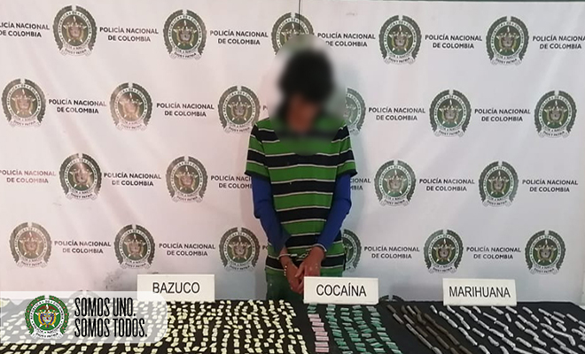 En intervención en el centro de Medellín y seguimiento a través cámaras incautadas más de 5.000 dosis de estupefacientes   