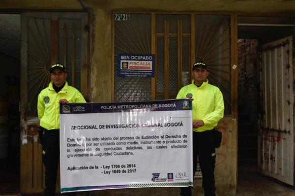 Operación Bogotá: deja importantes resultados en extinción de dominio.