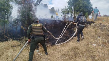 trabajó de manera coordinada con los bomberos
