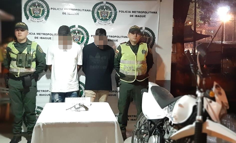 En labores de patrullaje los interceptamos en el barrio Jardín Atolsure de Ibagué