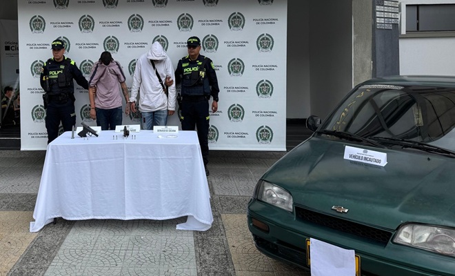 captura de dos hombres con armas ilegales y porte de estupefacientes 