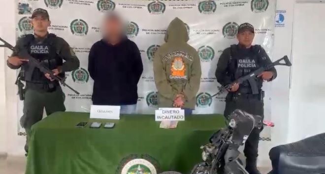 Capturados dos presuntos extorsionistas que intimidaban a una adolescente en suroccidente del país