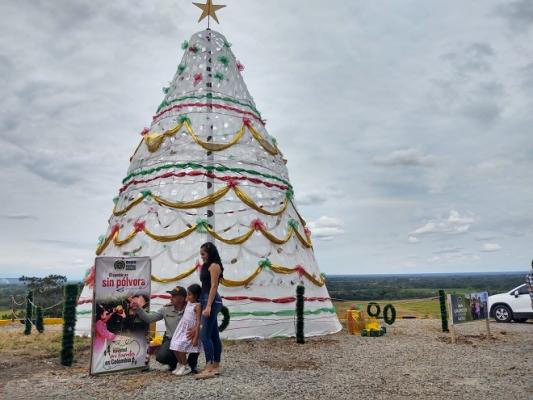 En el Meta, la Policía Nacional elaboró el primer árbol de navidad turístico de la región del Ariari-1