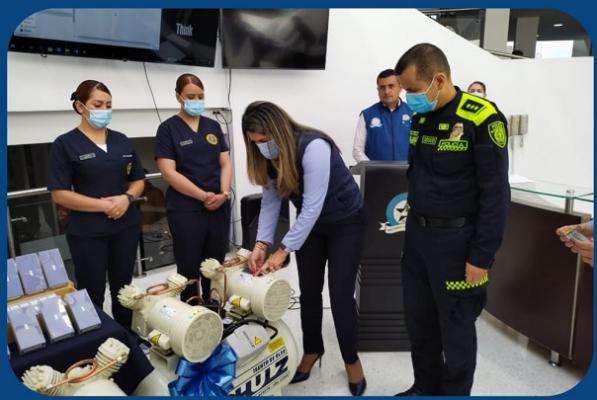 AOS entrega donación de elementos de odontología a Sanidad