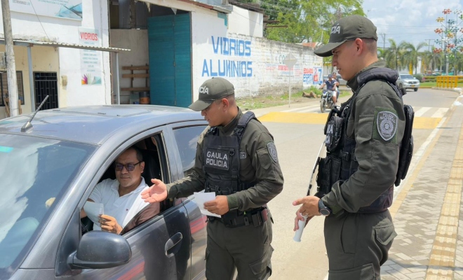 La campaña “¡Yo no pago, yo denuncio!” fue socializada con comerciantes y comunidad para fortalecer la autoprotección y la denuncia oportuna.