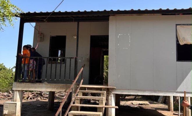hogar de la señora a la cual la policía nacional colaboro