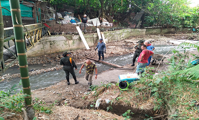 operativo en la quebrada frailes contra los delitos ambientales