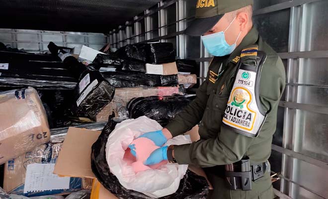 incautación de explosivos en modalidad de encomiendas