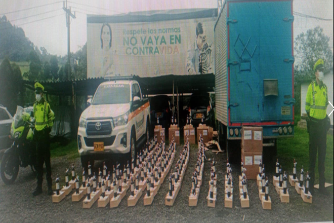 Acciones de control permitieron la incautación de 124 botellas de vino 