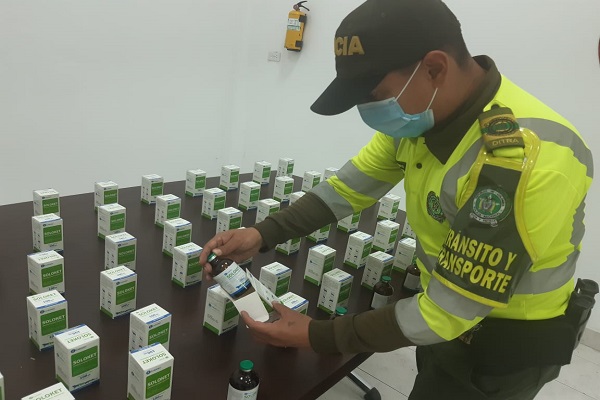84 frascos de ketamina fueron incautados en modalidad encomienda 