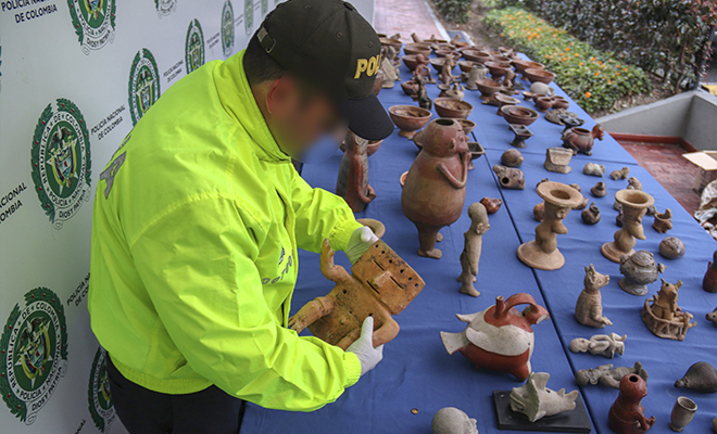 Golpe a estructura de tráfico de piezas arqueológicas