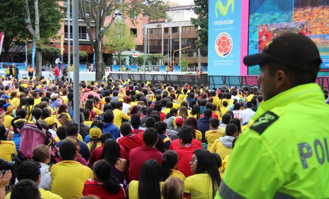 Gran recibimiento para la selección Colombia de fútbol en Bogotá