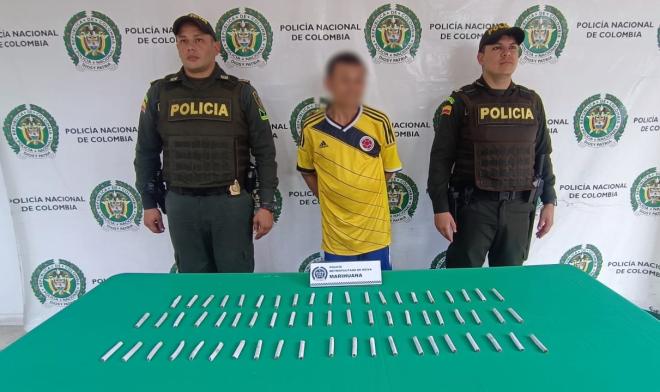 Policía Nacional logra la captura en flagrancia de una persona con estupefacientes