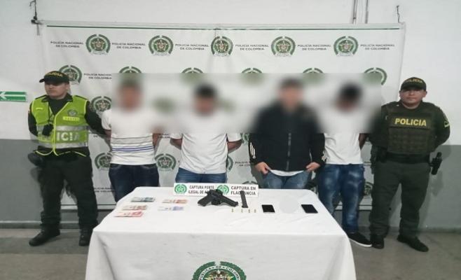 En Aranjuez, 4 personas fueron capturadas por los delitos de hurto calificado y agravado y fabricación, porte y tráfico de armas