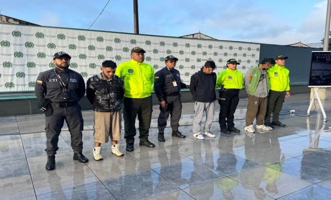 El trabajo en conjunto de la policía junto a fiscalía permitió presentar la captura de los integrantes de "Los Patacones"