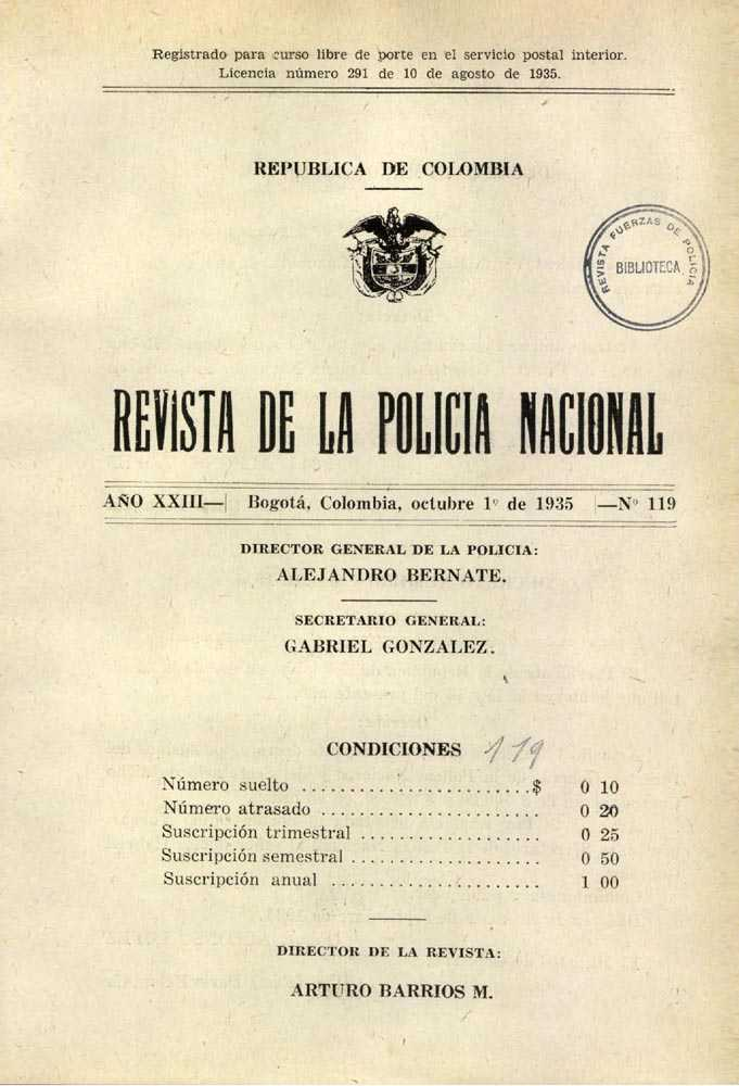 Portada de la Revista de la Polic&iacute;a