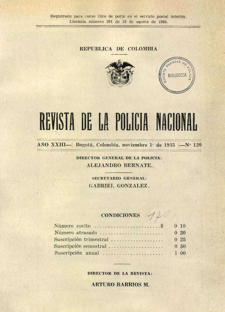 Portada de la Revista de la Polic&iacute;a