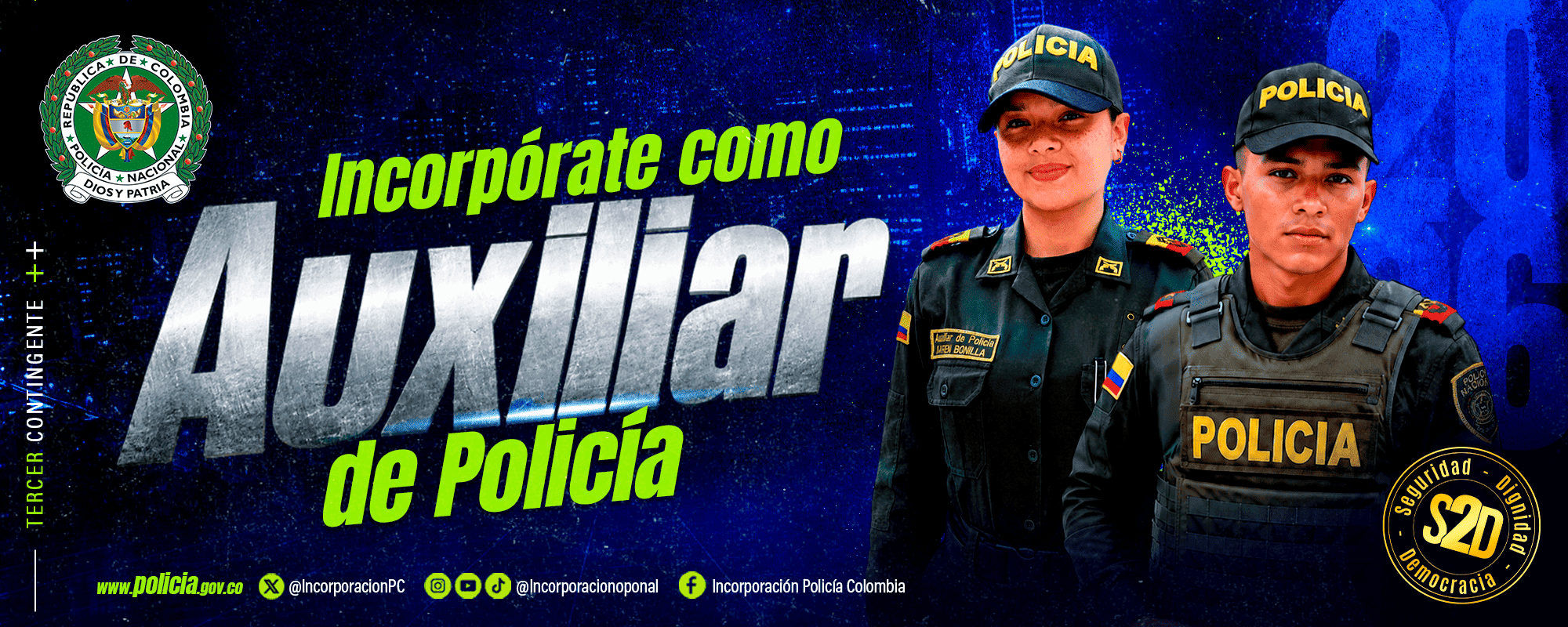 Convocatoria auxiliares dinco tercer contingente