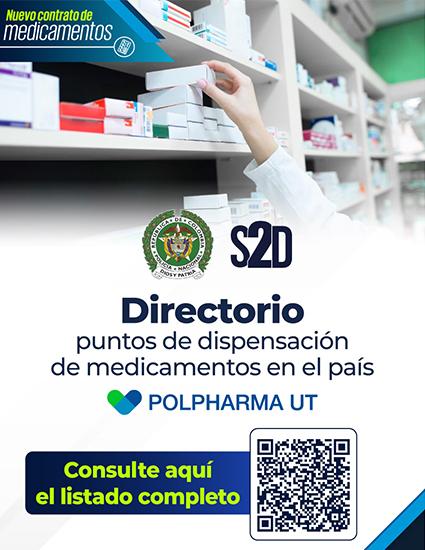 Directorio puntos de dispensación de medicamentos diciembre nuevo operador de la Dirección de Sanidad 2025